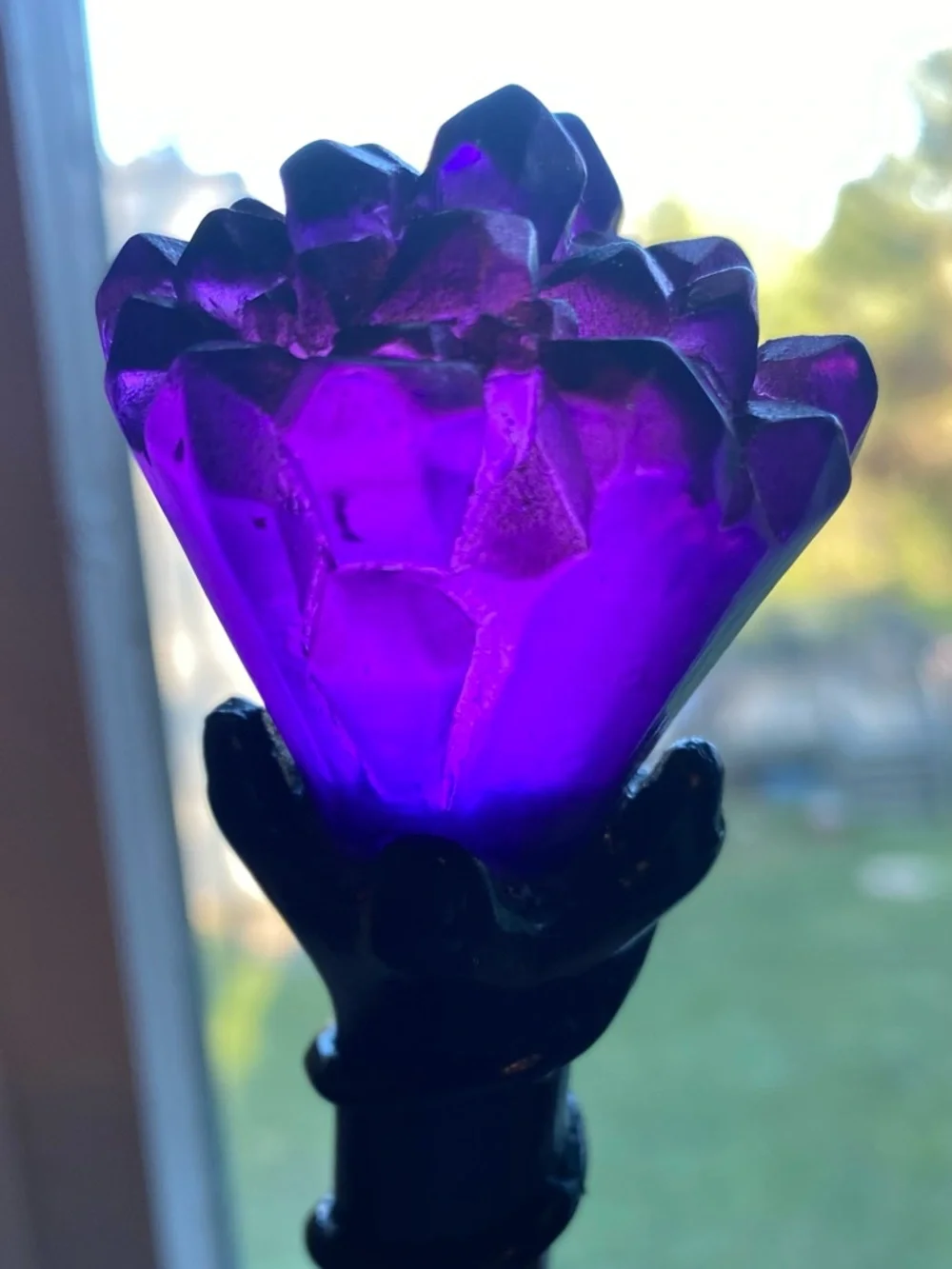 Purple Celestial Witch Crystal Wand Halloween Spooky Costume Cosplay Play Magic - Picture 3 of 4